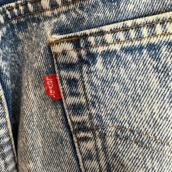 Vintage Levi's 761 Acid Wash Jeans High Waist Straight Leg 80s 90s Grunge 32x31 - Picture 7 of 10